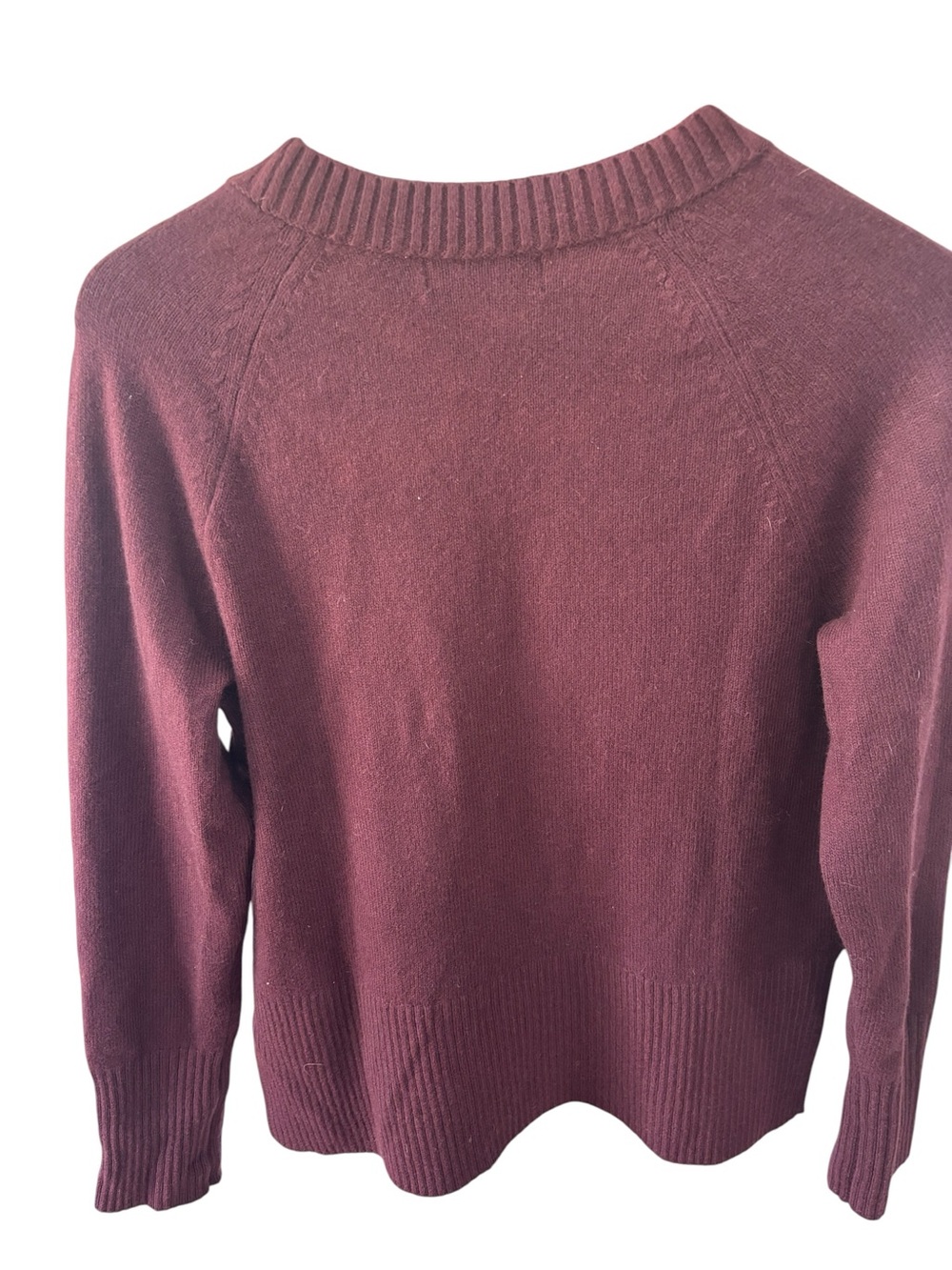 Banana Republic PerfectlySoft Crew Neck Sweater Maroon Sweater Size Medium - Picture 2 of 6